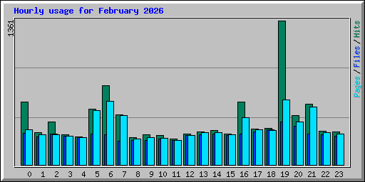 Hourly usage for February 2026